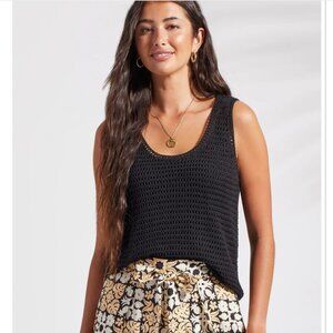 Crochet scoop neck loose fit tank top